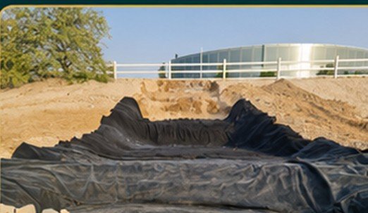 Laying the liner and setting boulders along the waterfall